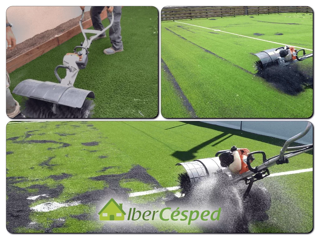 ¿Cómo peinar césped artificial?