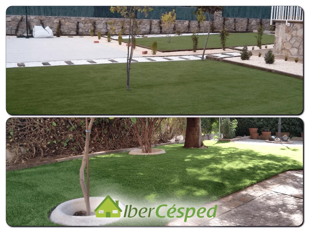 Césped artificial en parques